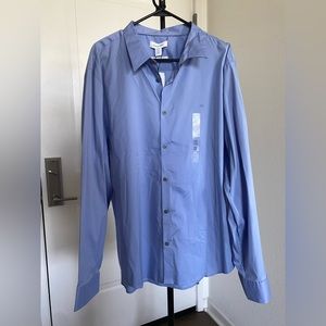 CALVIN KLEIN Blue Stretch Cotton shirt